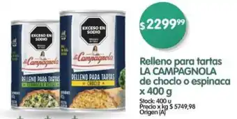 Supermercados Buenos Días La campagnola relleno para tartas de choclo o espinaca oferta