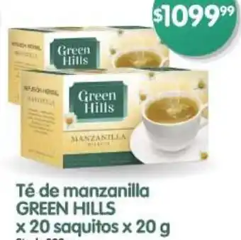 Supermercados Buenos Días Green hills té de manzanilla oferta