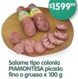 Supermercados Buenos Días Piamontesa salame tipo colonia picado fino o grueso oferta