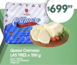 Supermercados Buenos Días Las tres queso cremoso oferta