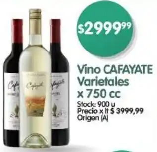 Supermercados Buenos Días Cafayate vino varietales oferta