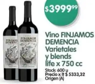 Supermercados Buenos Días Vino finjamos demencia varietales y blends life oferta