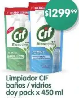 Supermercados Buenos Días CIF Limpiador baños / vidrios doy pack oferta