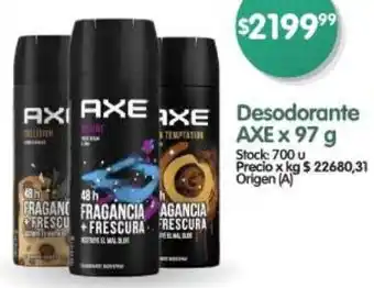 Supermercados Buenos Días Axe desodorante oferta