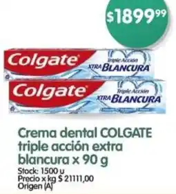 Supermercados Buenos Días Colgate crema dental triple acción extra blancura oferta