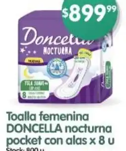 Supermercados Buenos Días Doncella toalla femenina nocturna pocket con alas oferta