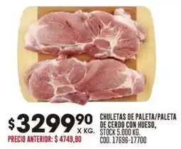 Coto Chuletas de paleta/paleta de cerdo con hueso oferta