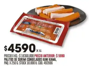 Coto Palitos de surimi congelados kani kama oferta