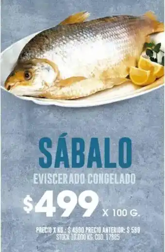 Coto Sábalo eviscerado congelado oferta