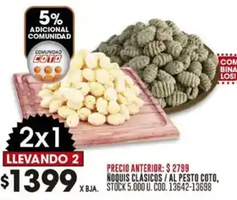 Coto Noquis clasicos/al pesto coto oferta