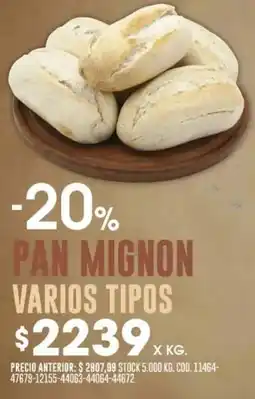 Coto Pan mignon varios tipos oferta