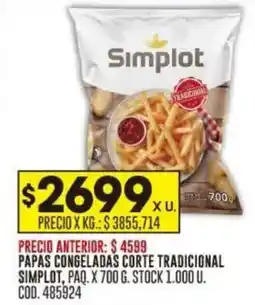 Coto Papas congeladas corte tradicional simplot oferta