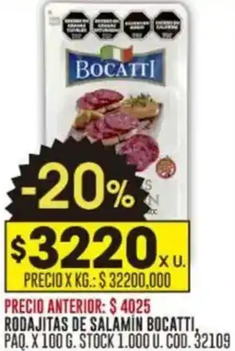 Coto Rodajitas de salamin bocatti oferta