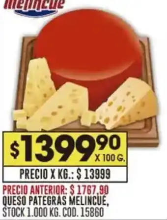 Coto Melincue queso pategras oferta