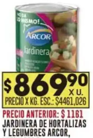 Coto Arcor jardinera de hortalizas y legumbres oferta