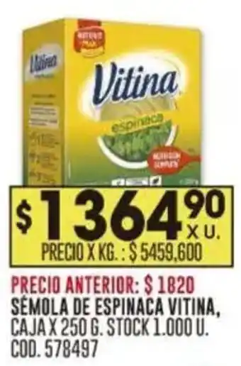 Coto Vitina sémola de espinaca oferta