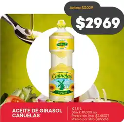 Supermercados Tadicor Cañuelas aceite de girasol oferta