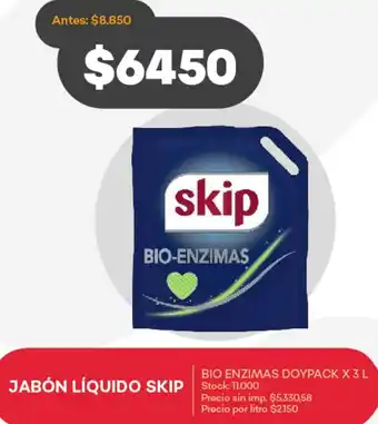 Supermercados Tadicor Skip jabón líquido oferta