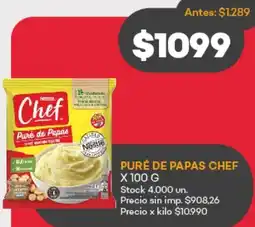 Supermercados Tadicor Chef puré de papas oferta