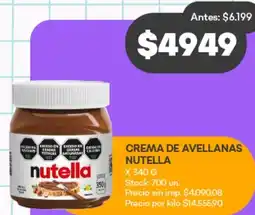 Supermercados Tadicor Crema de avellanas nutella oferta