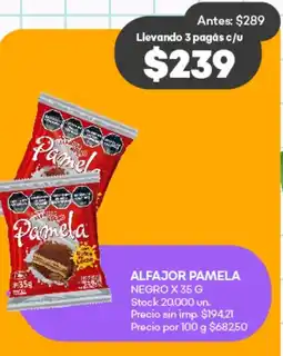 Supermercados Tadicor Alfajor pamela negro oferta