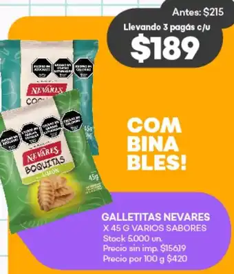 Supermercados Tadicor Galletitas nevares oferta