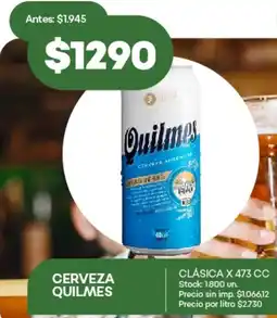 Supermercados Tadicor Cerveza quilmes clásica oferta