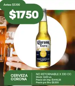 Supermercados Tadicor Cerveza corona no retornable oferta