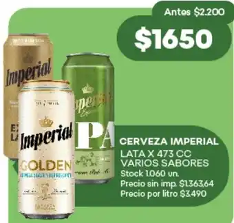 Supermercados Tadicor Imperial cerveza lata oferta