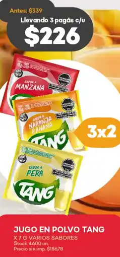 Supermercados Tadicor Tang jugo en polvo oferta