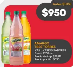 Supermercados Tadicor Tres torres amargo oferta