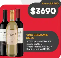 Supermercados Tadicor Benjamin nieto vino oferta