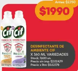 Supermercados Tadicor Cif desinfectante de ambiente oferta