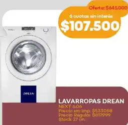 Supermercados Tadicor Drean lavarropas oferta