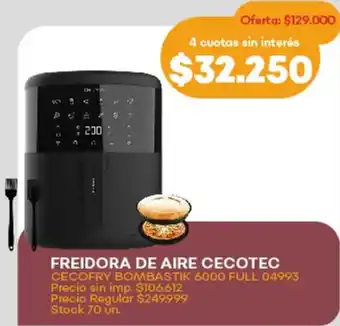 Supermercados Tadicor Freidora de aire cecotec oferta