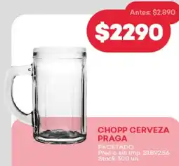 Supermercados Tadicor Chopp cerveza praga facetado oferta