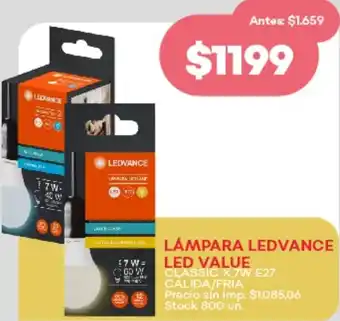 Supermercados Tadicor Lámpara ledvance led value classic x/w e27 cálida/fría oferta