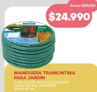 Supermercados Tadicor Manguera tramontina para jardín oferta