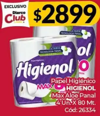 Diarco Higienol papel higiénico oferta