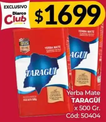 Diarco Taragüí yerba mate oferta