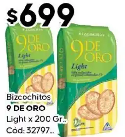 Diarco 9 de oro light bizcochitos oferta