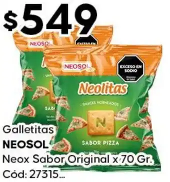 Diarco Neosol galletitas neox sabor original oferta