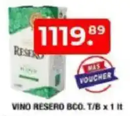 Maxiconsumo Vino resero bco. t/b oferta