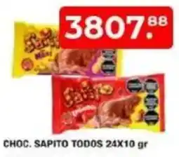 Maxiconsumo Sapito choc. todos oferta
