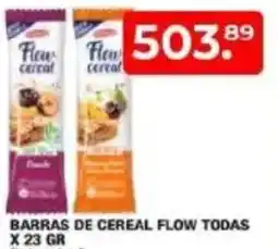 Maxiconsumo Flow barras de cereal todas oferta