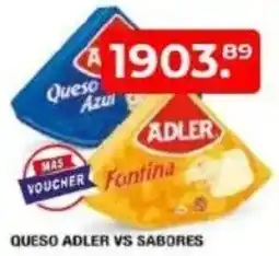 Maxiconsumo Queso adler vs sabores oferta