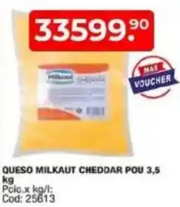 Maxiconsumo Queso milkaut cheddar pou oferta