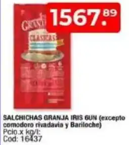 Maxiconsumo Salchichas granja iris gun oferta