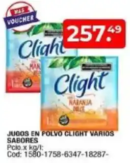 Maxiconsumo Clight jugos en polvo varios sabores oferta