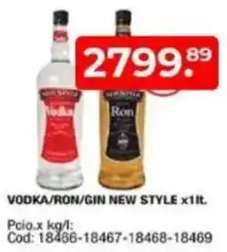 Maxiconsumo Vodka/ron/gin new style oferta